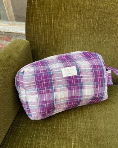 Trousse de toilette – Carreaux purple