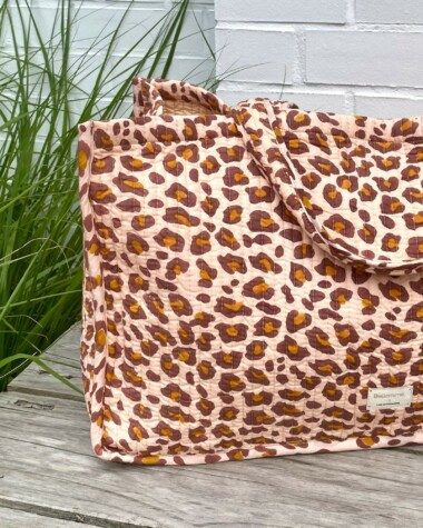 Sac Cabas Grand Format – Léopard rose