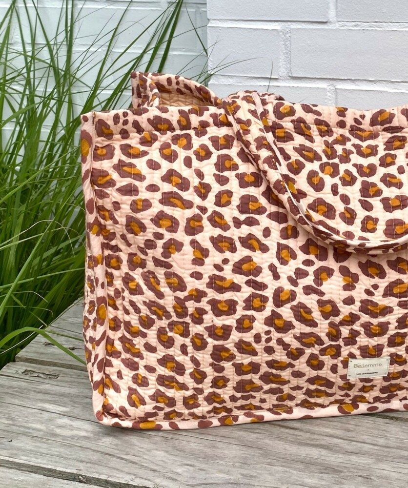 Sac Cabas Grand Format – Léopard rose