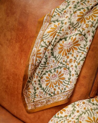 Foulard grand format – Palmyre caramel beurre salé