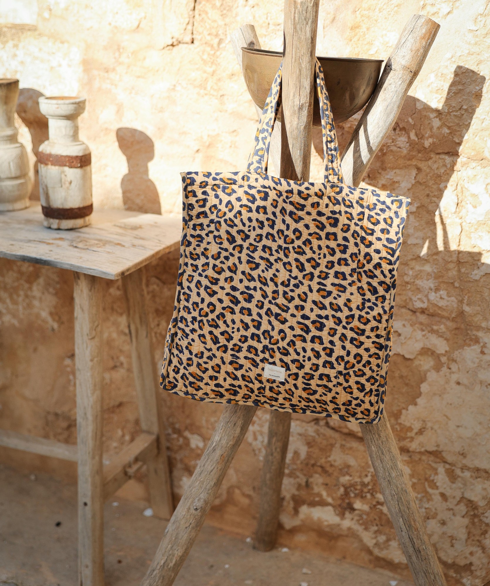 Sac Cabas Amalfi – Léopard camel