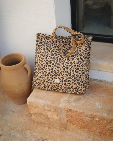 Sac Cabas Amalfi – Léopard camel