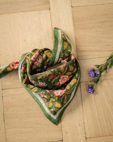 Foulard petit format – Vert Moldave