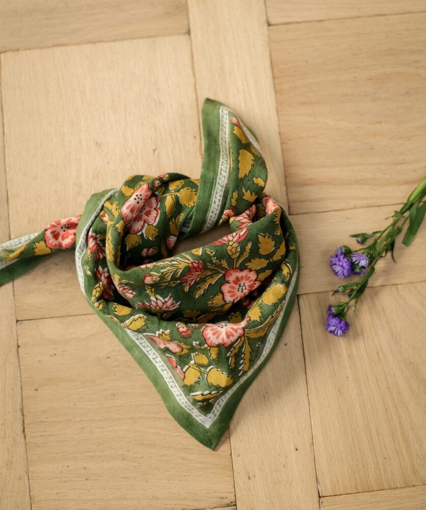 Foulard petit format – Vert Moldave