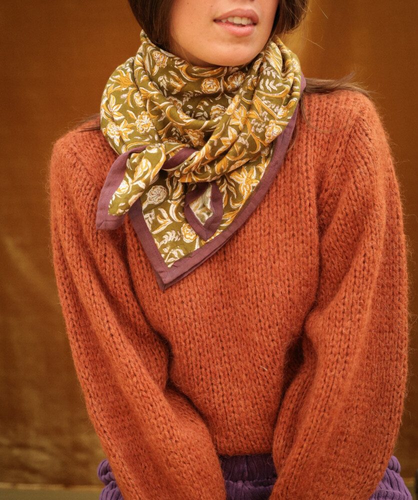 Foulard grand format – Elora Kaki