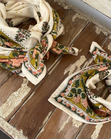 Foulard petit format – Balkan écru