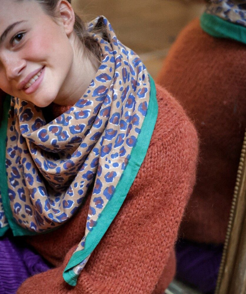 Foulard grand format – Tendua Emeraude