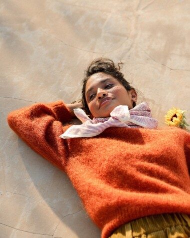 Foulard grand format – Anjali Lilas
