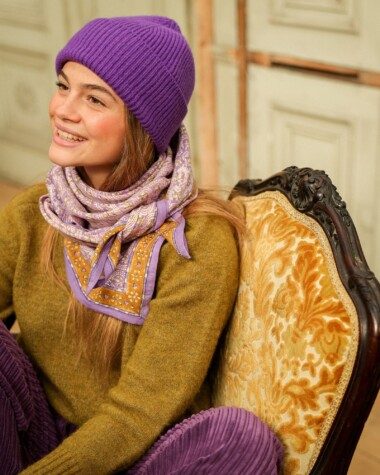 Foulard grand format – Victoria Lilas