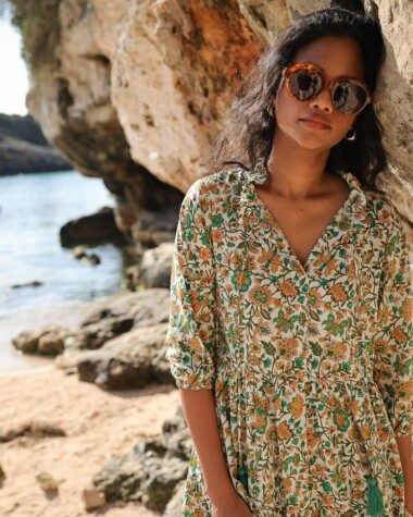 Robe Anaya – Imprimé Sesimbra green