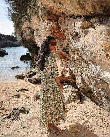 Robe Anaya – Imprimé Sesimbra green
