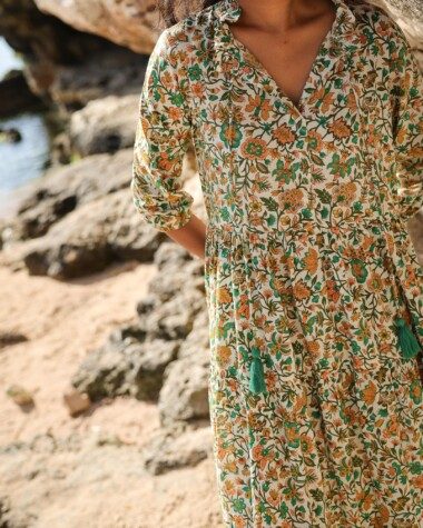 Robe Anaya – Imprimé Sesimbra green