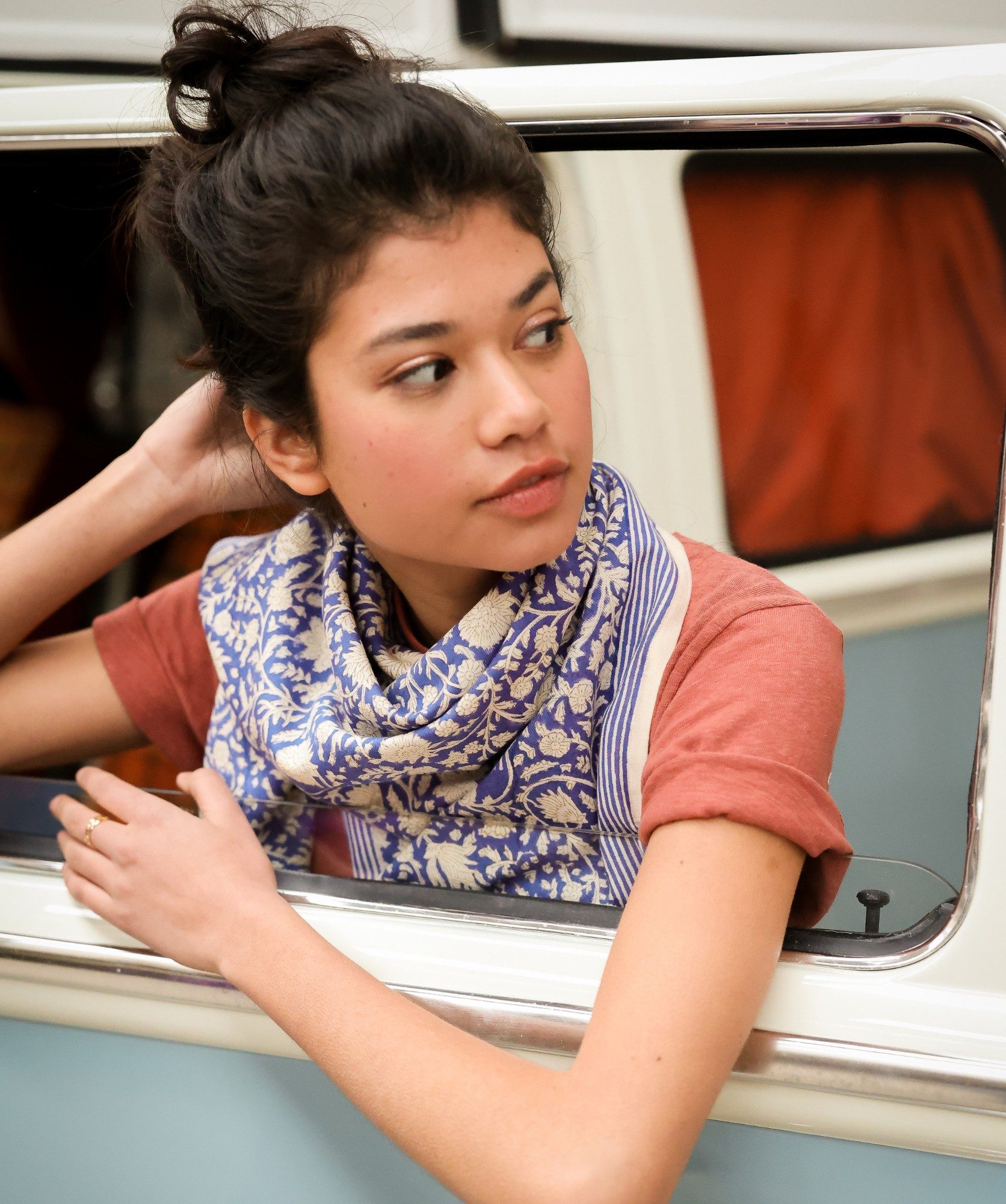 Foulard grand format – Anjali Cobalt