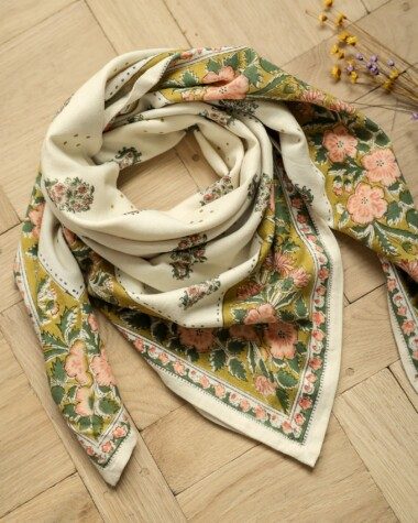 Foulard grand format – Balkan écru