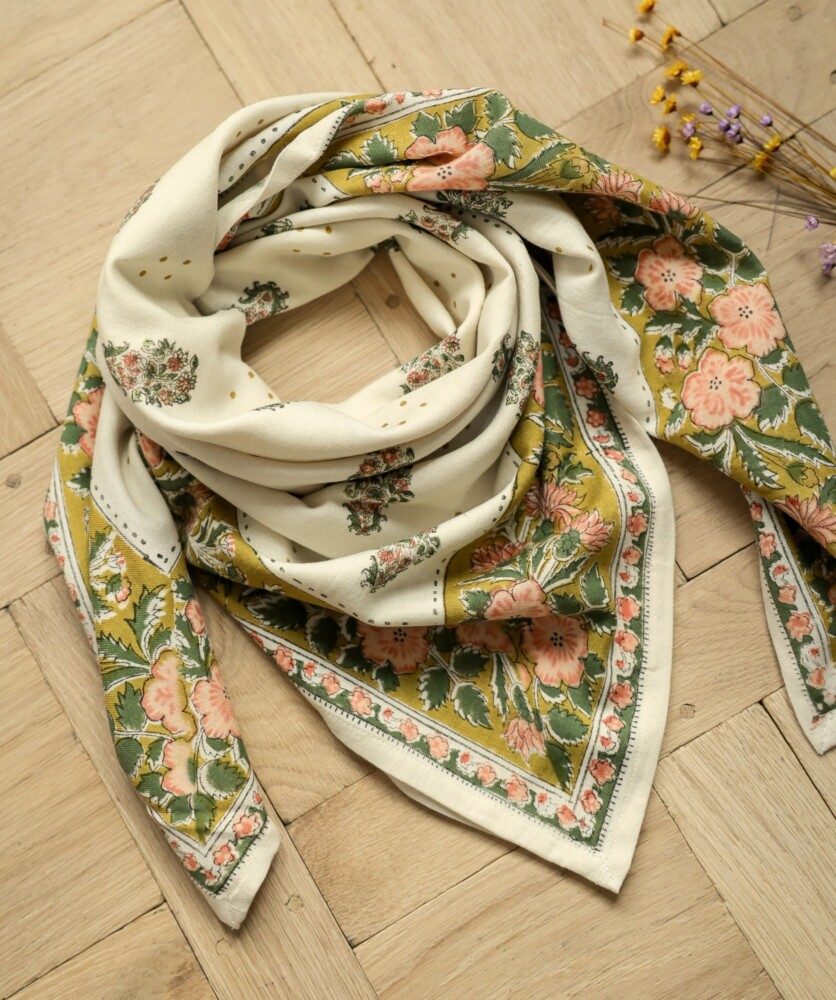 Foulard grand format – Balkan écru