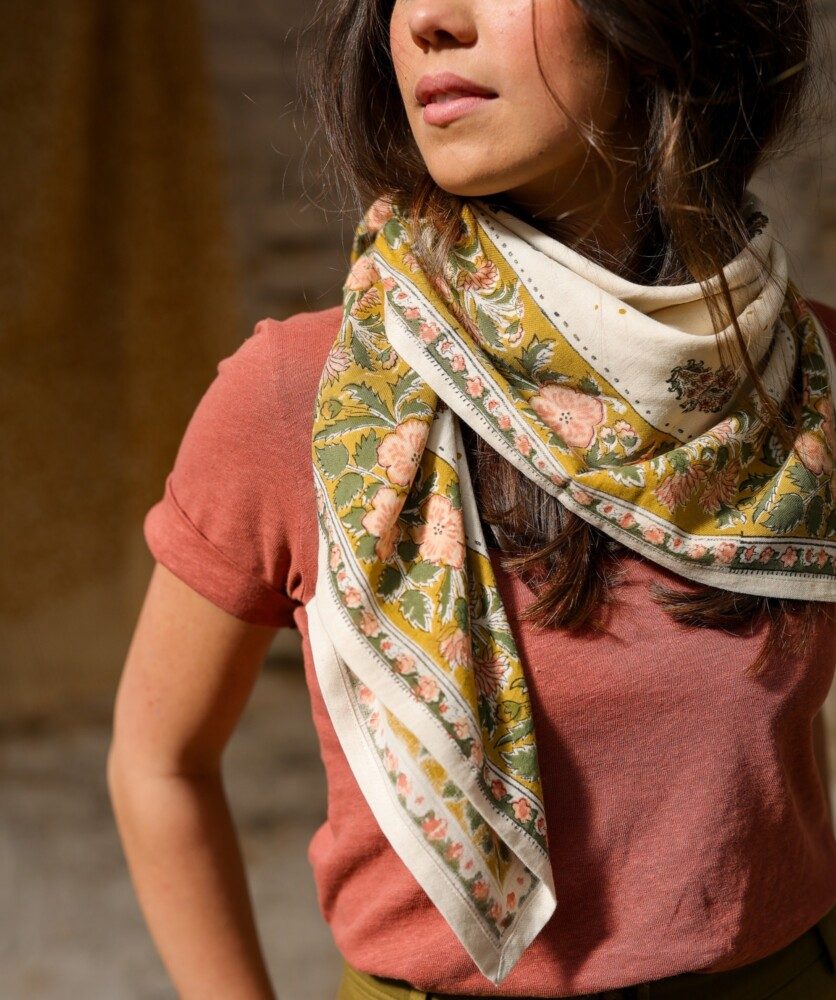 Foulard grand format – Balkan écru