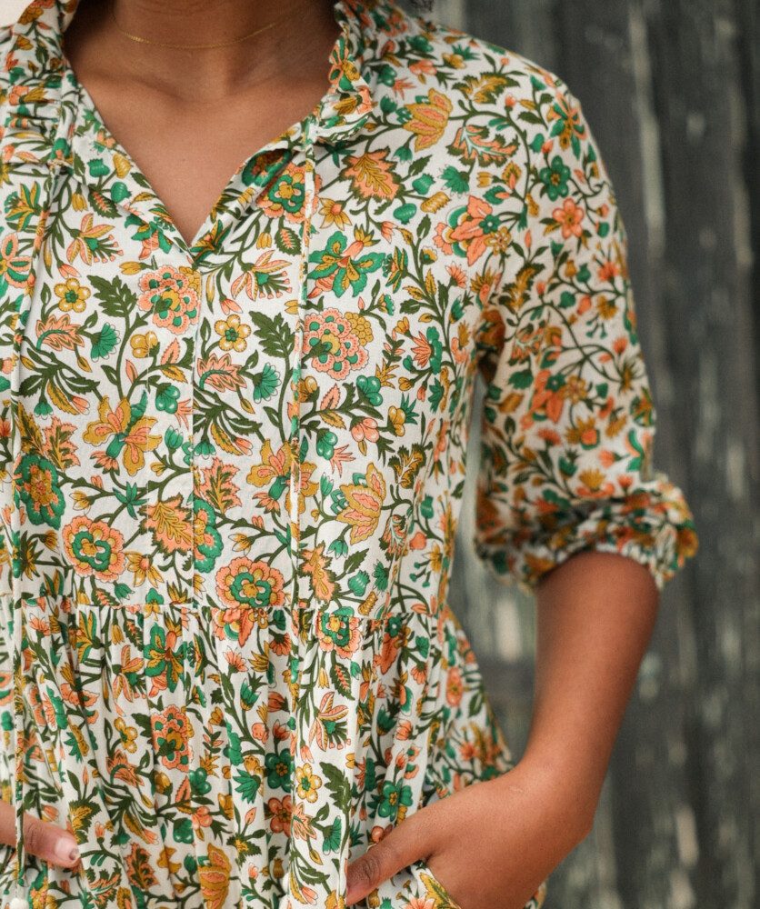Robe Anaya – Imprimé Sesimbra green