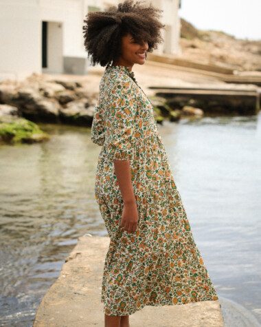 Robe Anaya – Imprimé Sesimbra green