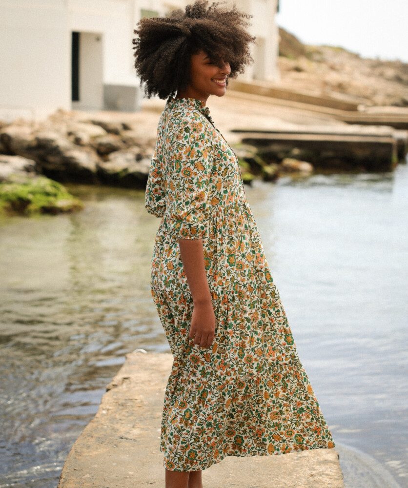 Robe Anaya – Imprimé Sesimbra green