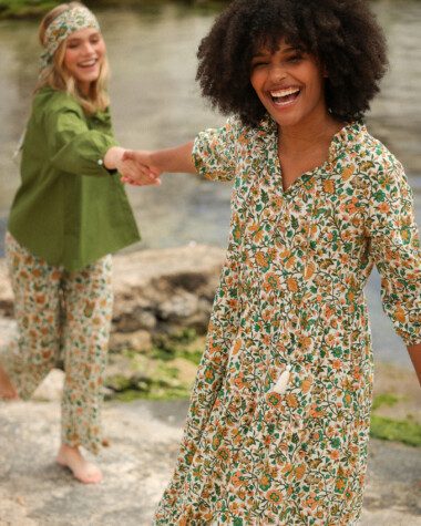 Robe Anaya – Imprimé Sesimbra green