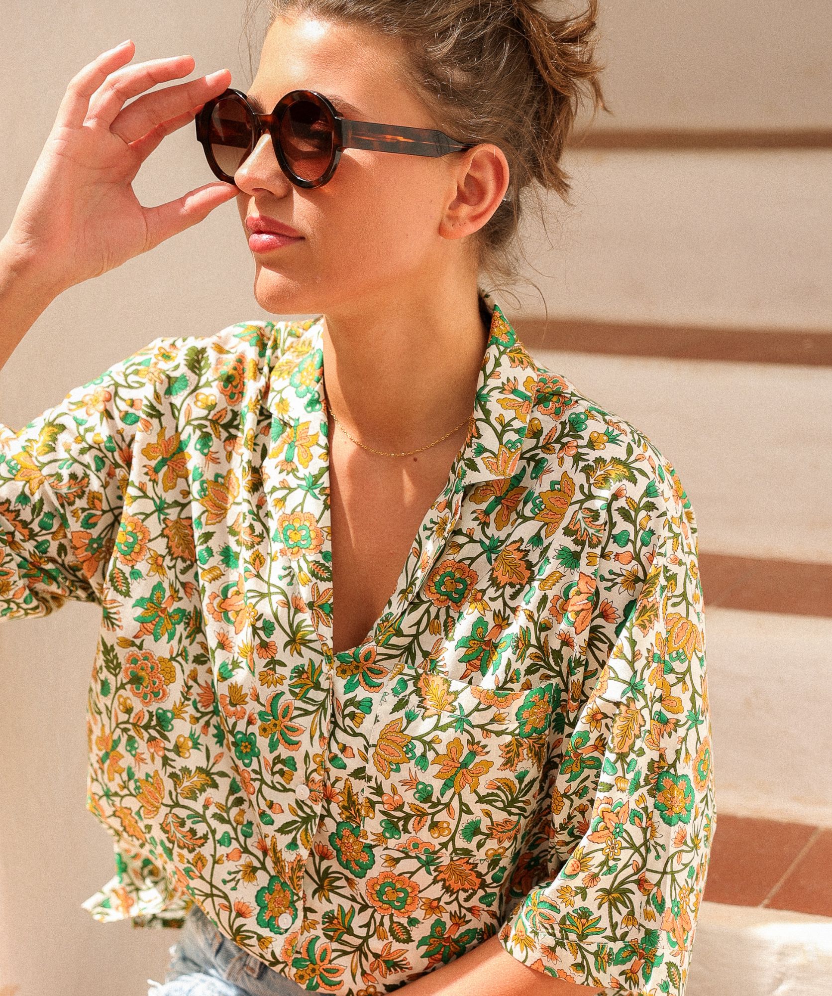 Chemise Teresina – Imprimé Sesimbra Green