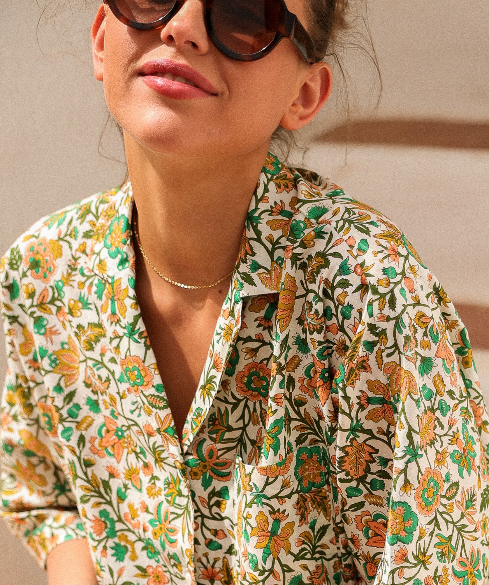 Chemise Teresina – Imprimé Sesimbra Green
