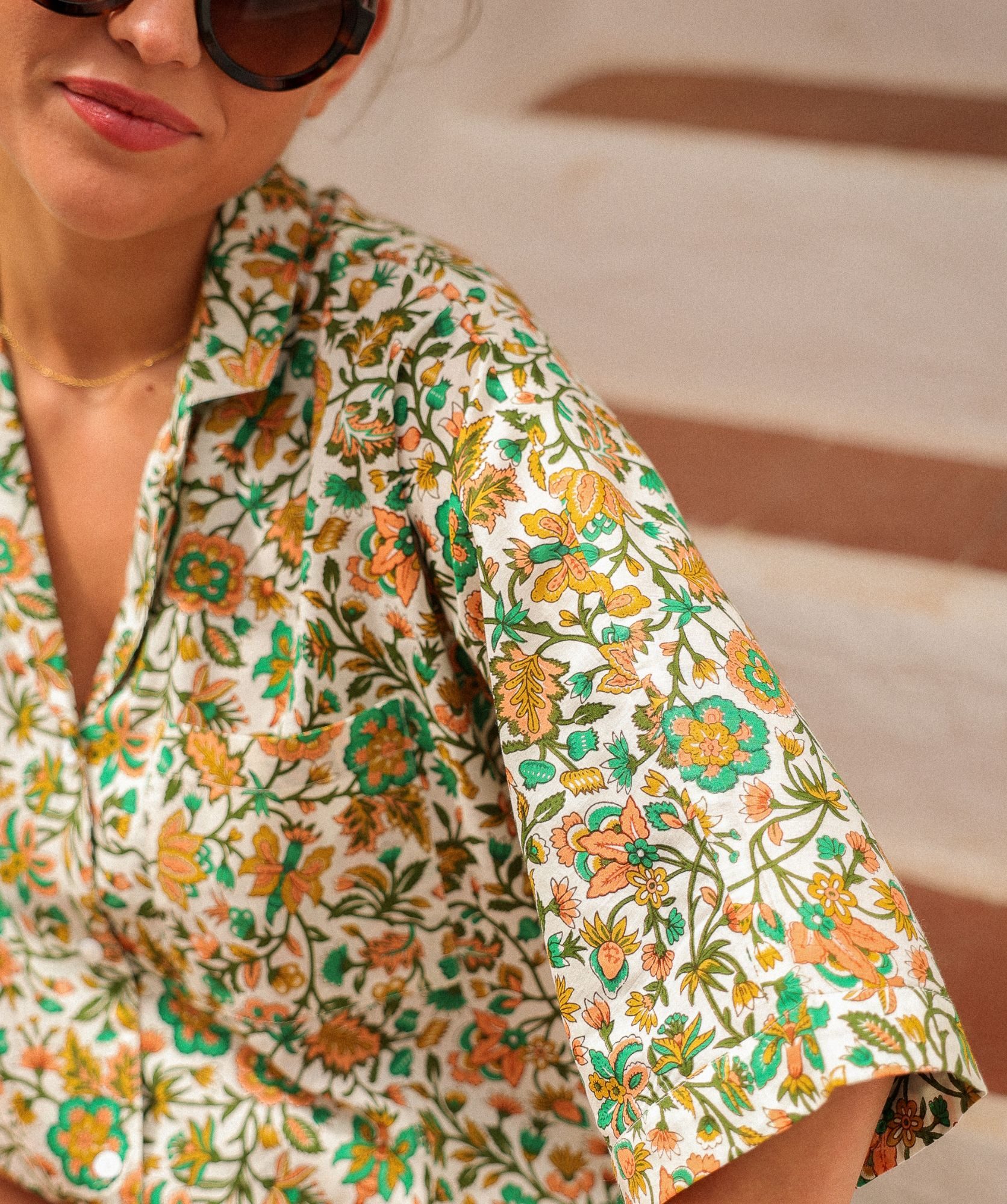 Chemise Teresina – Imprimé Sesimbra Green