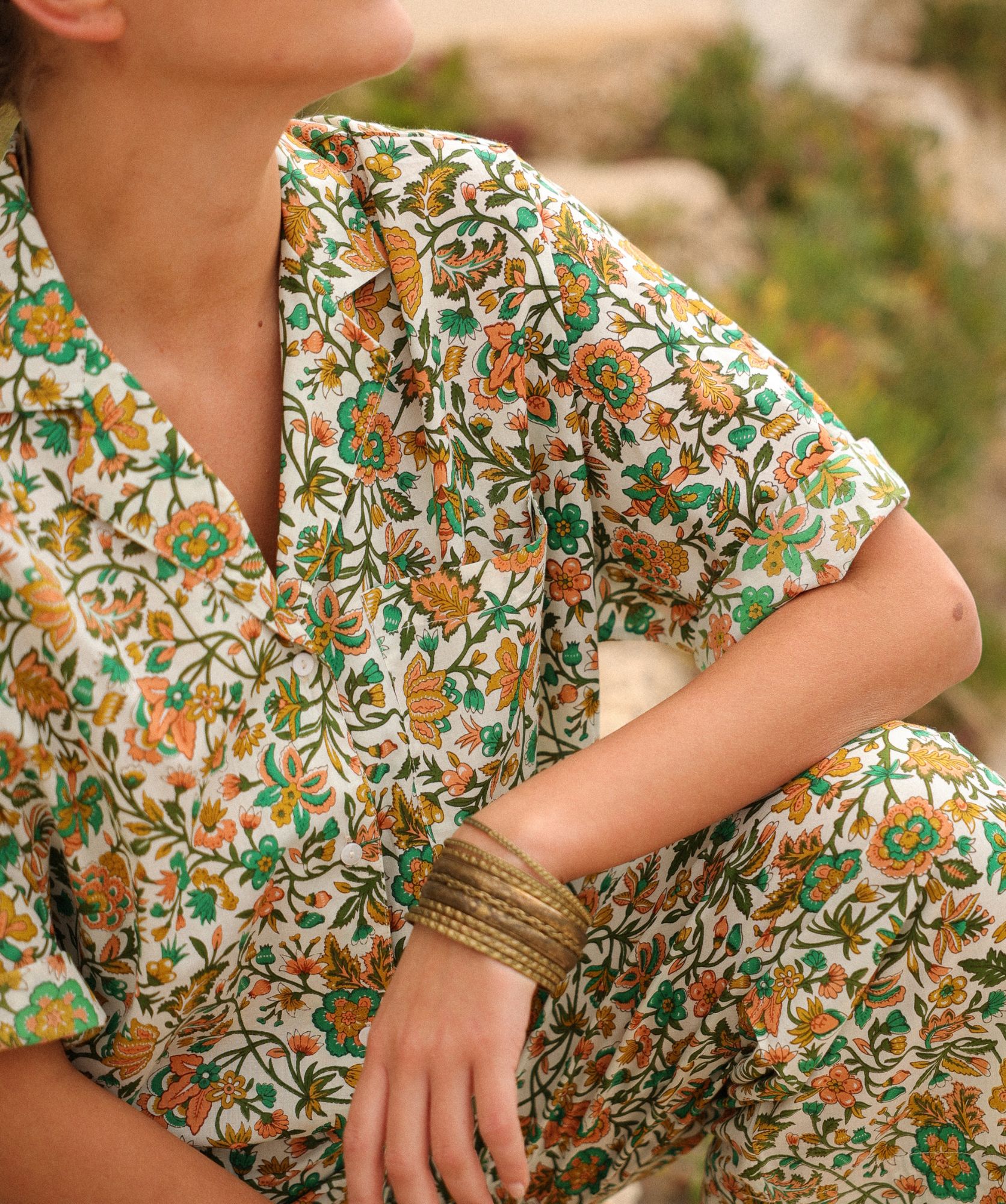 Chemise Teresina – Imprimé Sesimbra Green