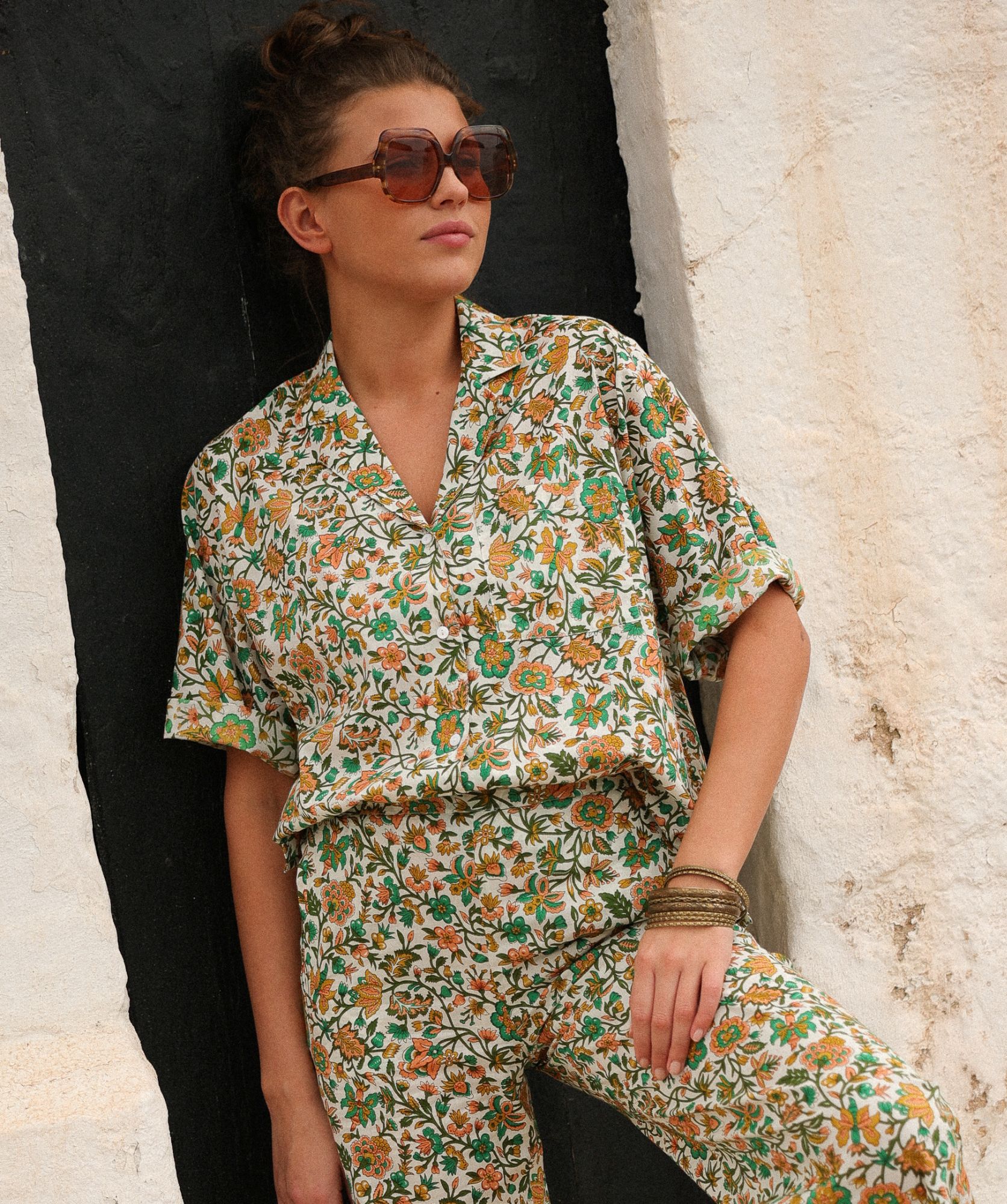 Chemise Teresina – Imprimé Sesimbra Green