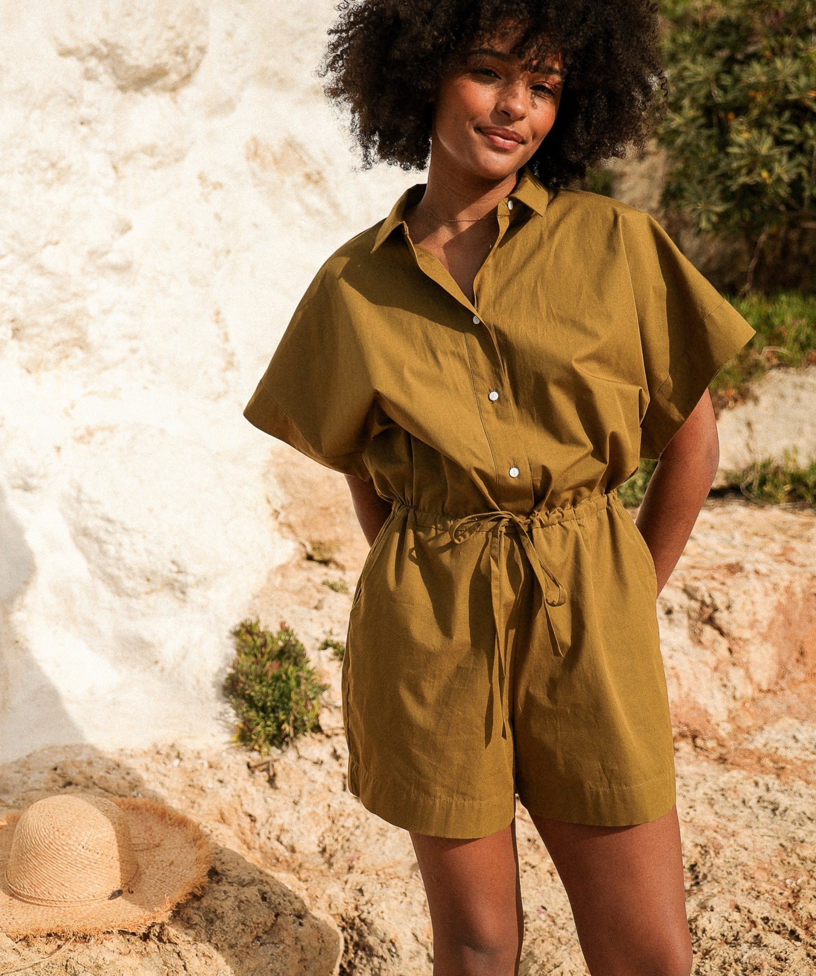 Combinaison Sao – Popeline de coton Bronze