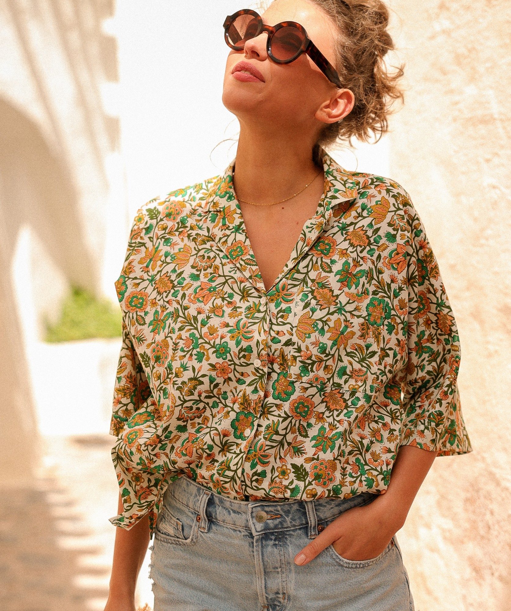 Chemise Teresina – Imprimé Sesimbra Green
