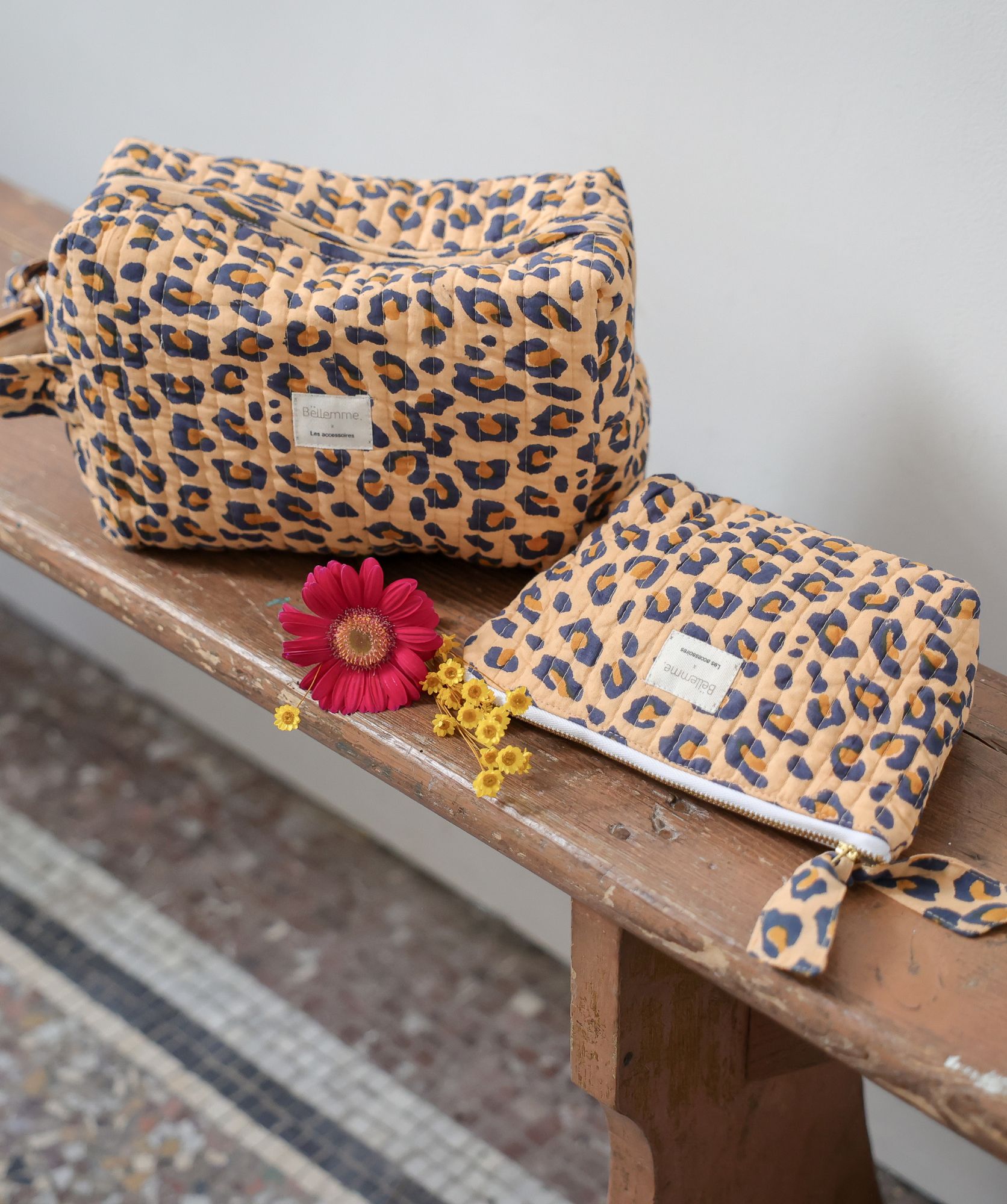 Trousse à maquillage Alma – Léopard camel