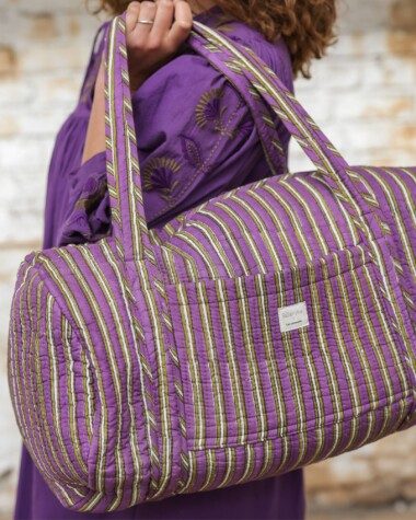 Sac week-end – Rayé Purple