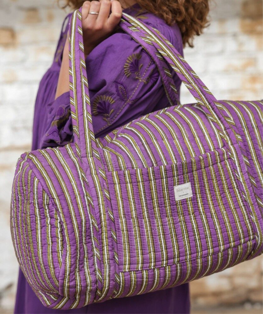 Sac week-end – Rayé Purple