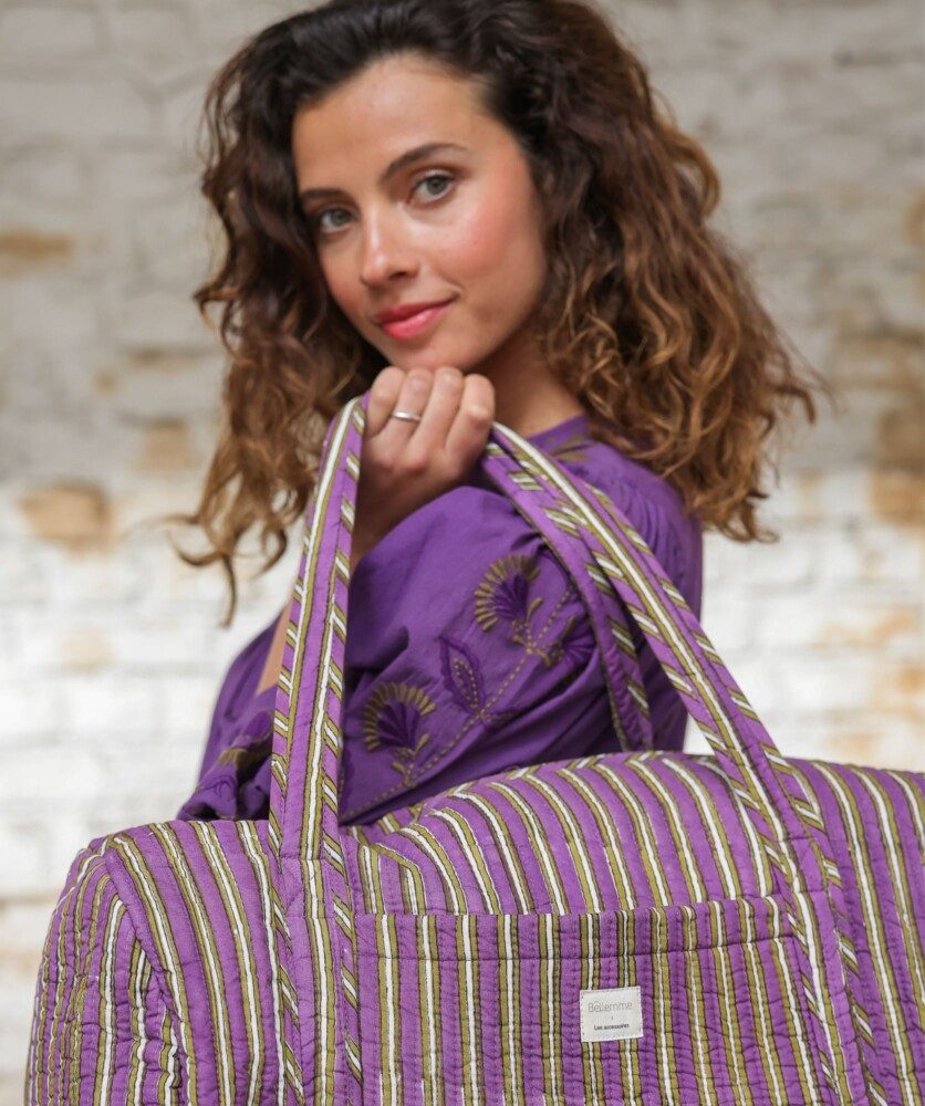 Sac week-end – Rayé Purple