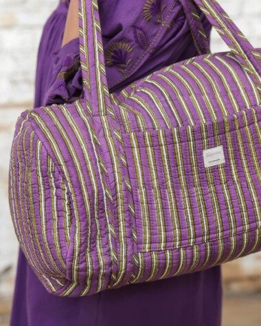 Sac week-end – Rayé Purple