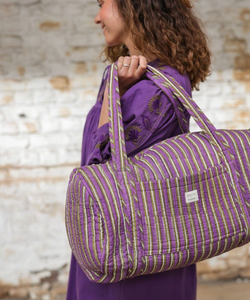 Sac week-end – Rayé Purple