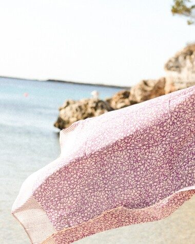 Paréo – Imprimé block print Ipanema purple