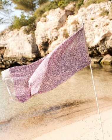 Paréo – Imprimé block print Ipanema purple
