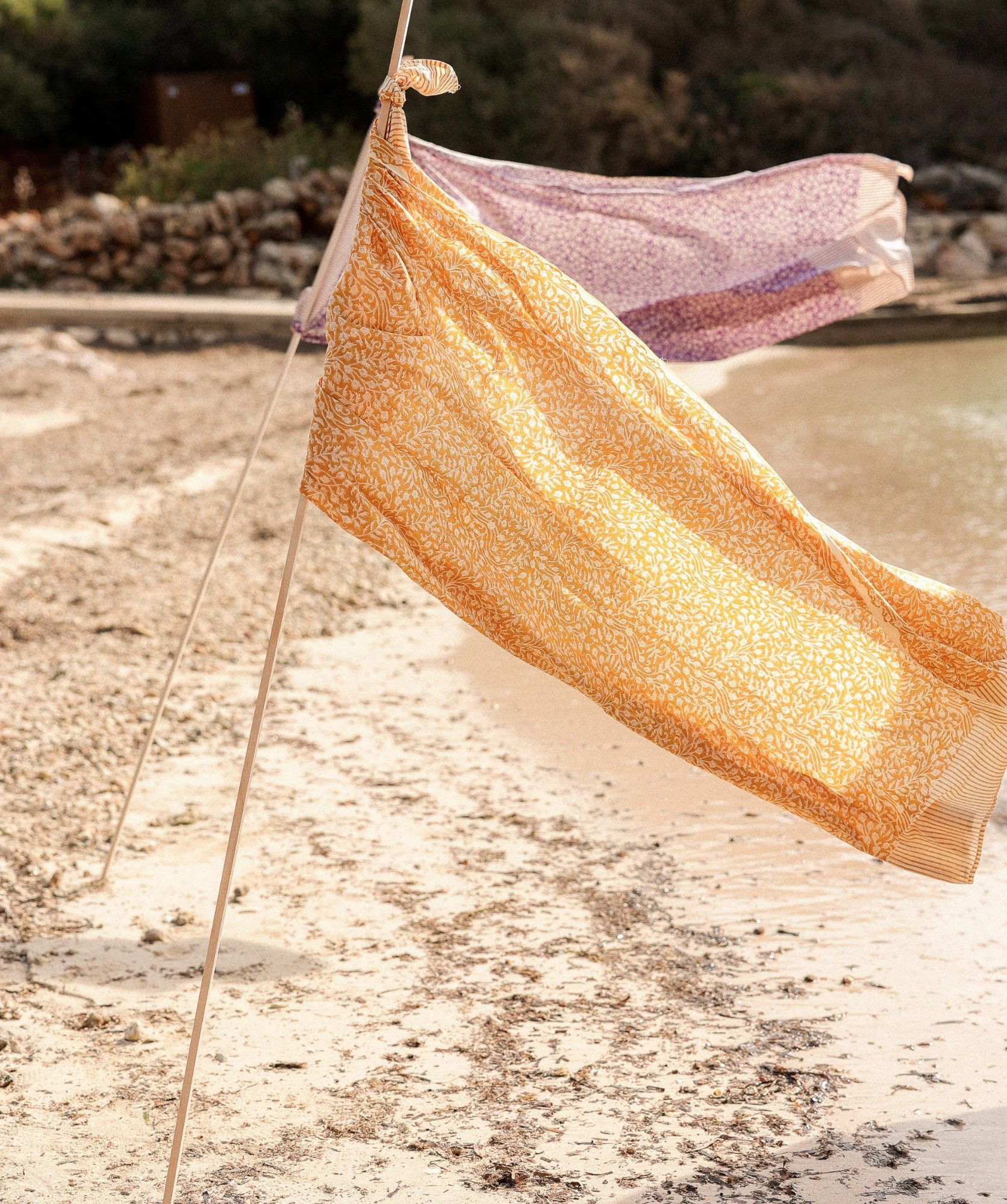Paréo – Imprimé block print Ipanema Honey