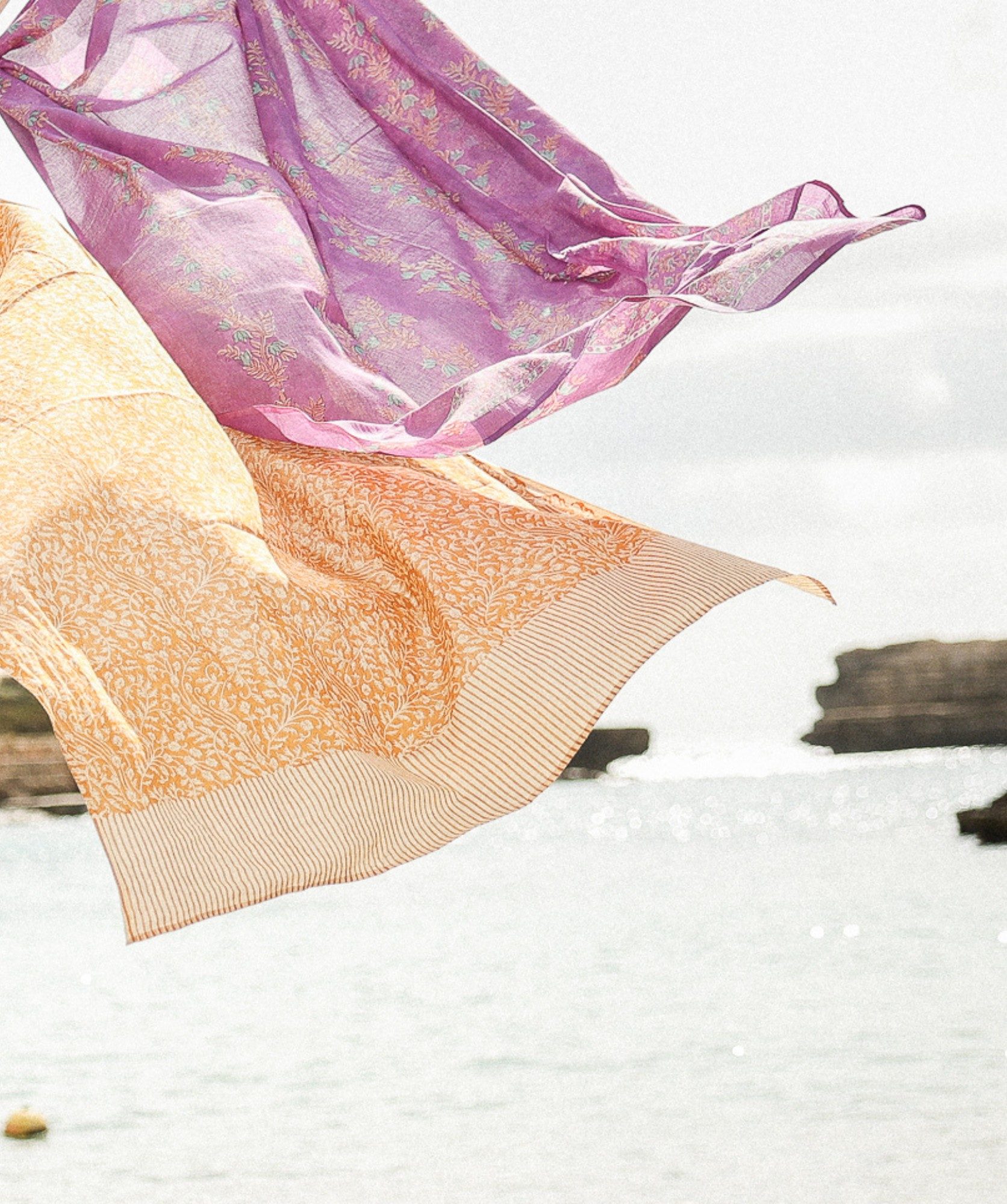 Paréo – Imprimé block print Ipanema Honey
