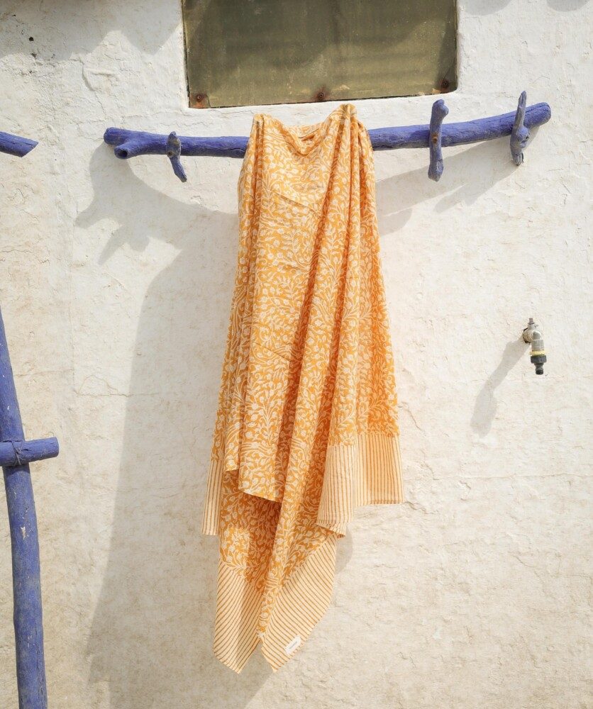 Paréo – Imprimé block print Ipanema Honey