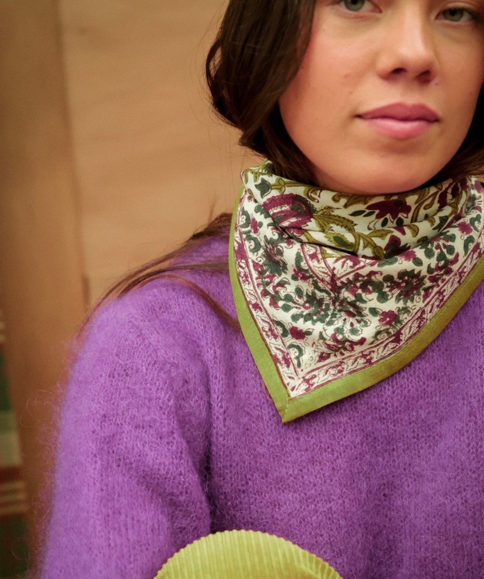 Foulard petit format – Mina Améthyste