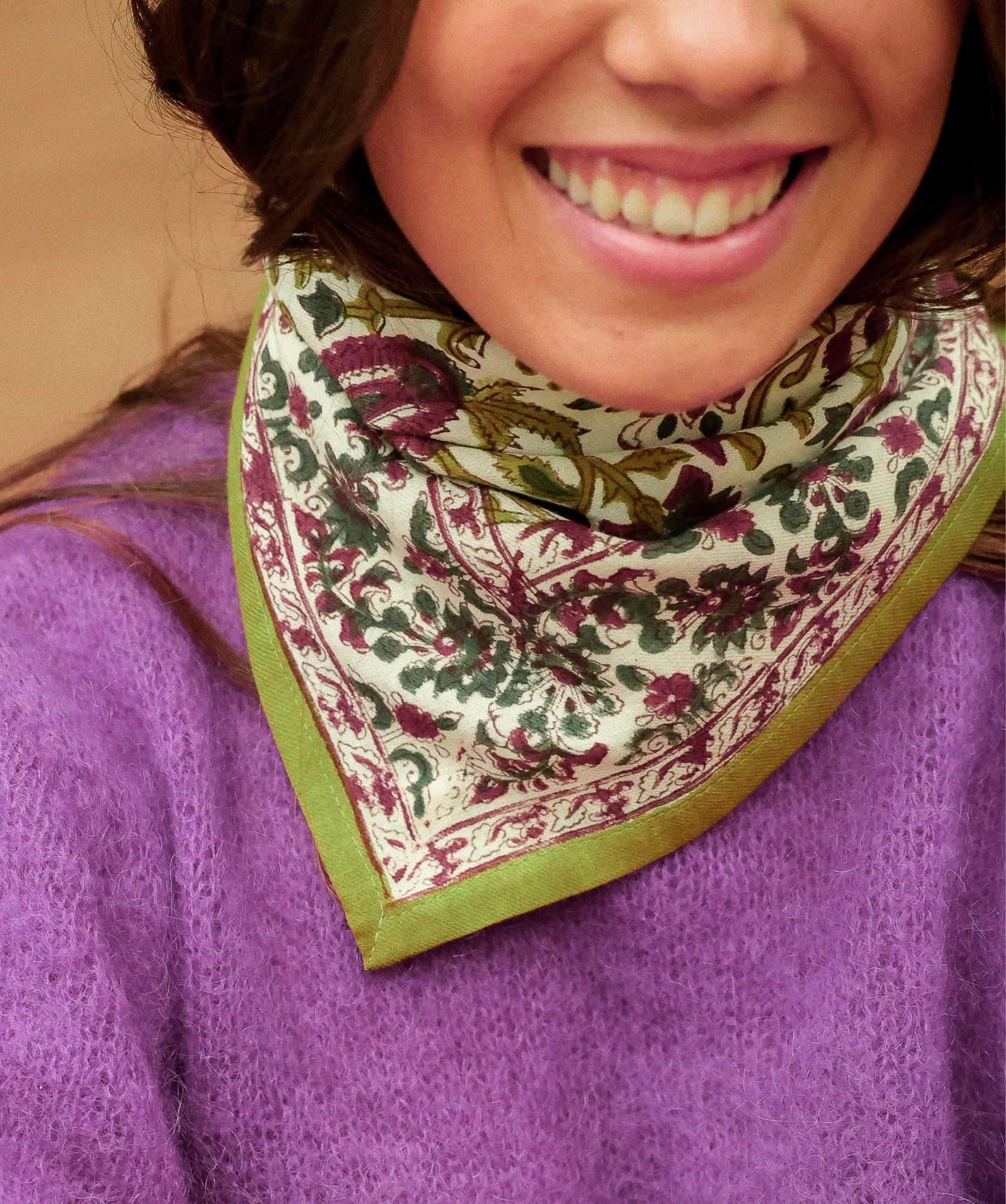 Foulard petit format – Mina Améthyste