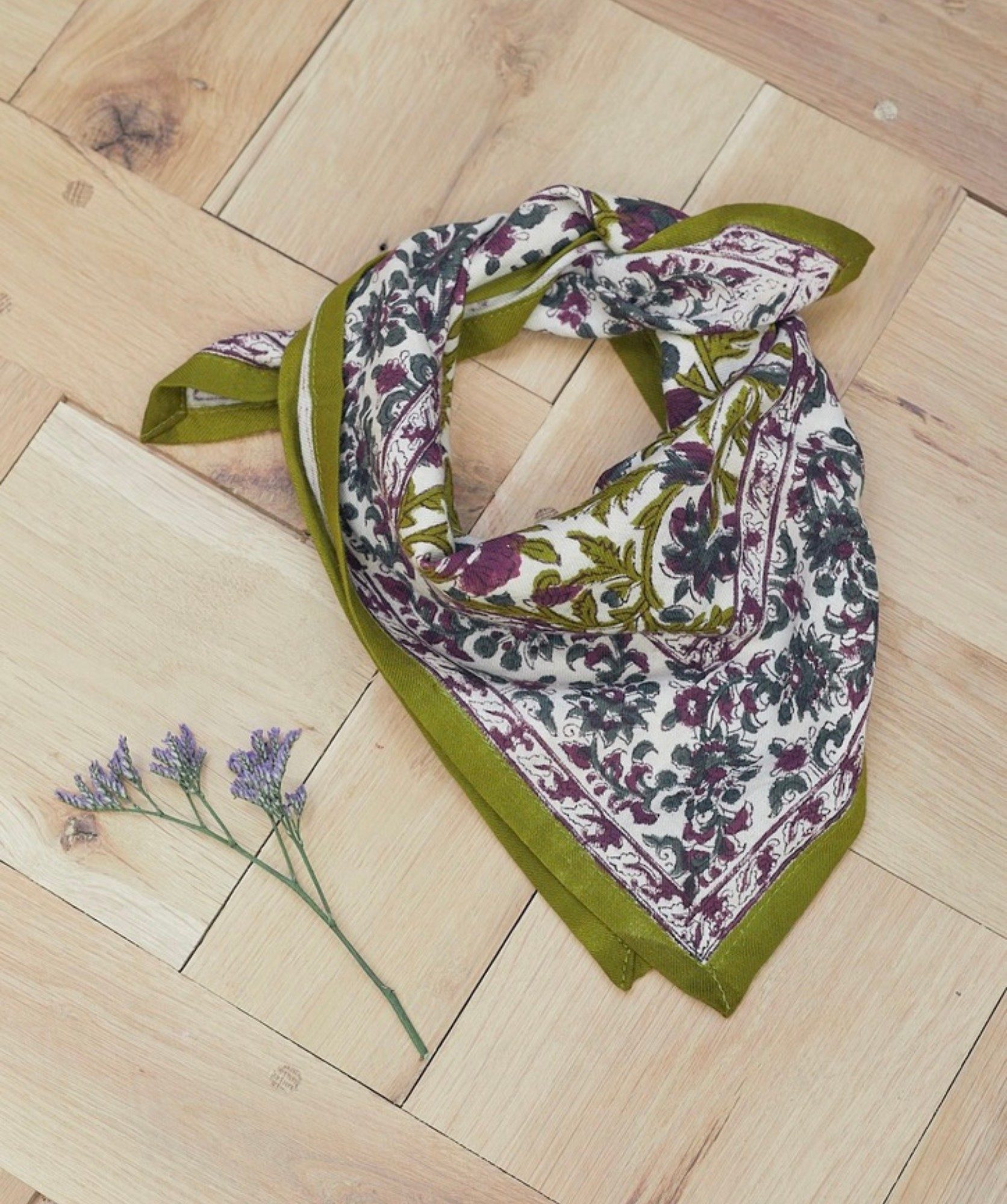 Foulard petit format – Mina Améthyste