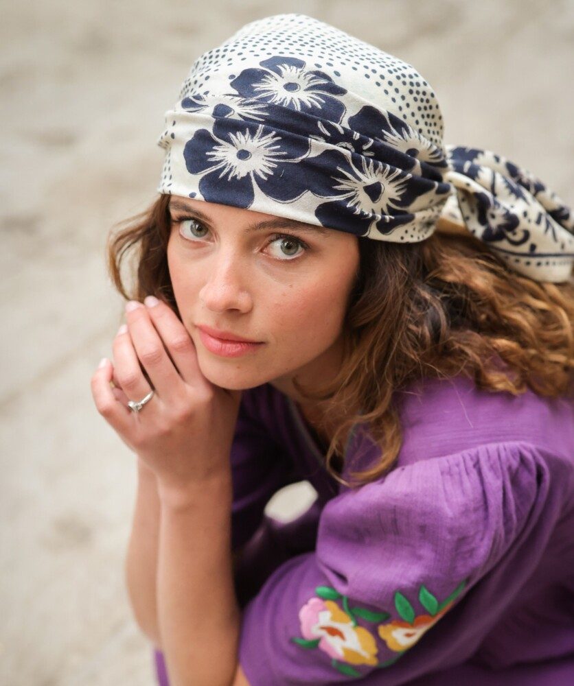 Foulard grand format – Hindi Bandana écru