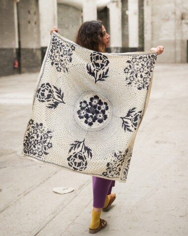 Foulard grand format – Hindi Bandana écru