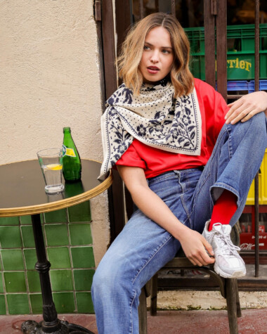 Foulard grand format – Hindi Bandana écru