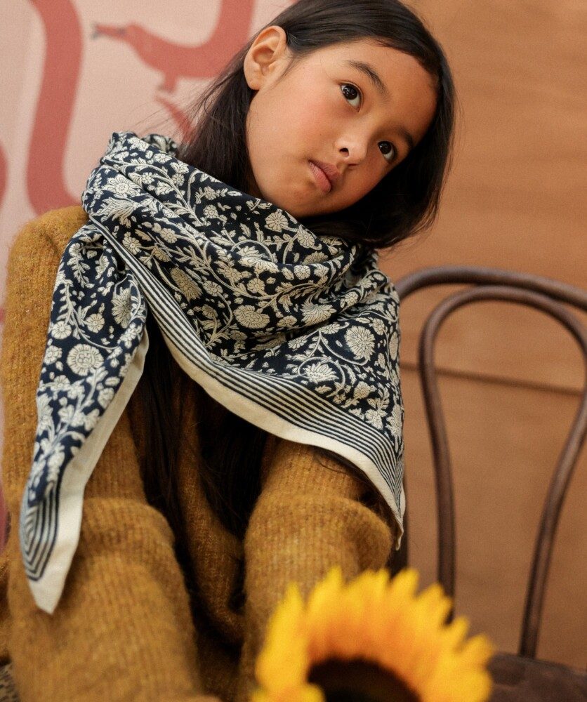 Foulard grand format – Anjali Encre