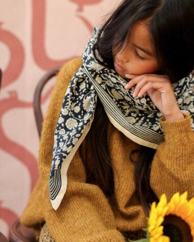 Foulard grand format – Anjali Encre